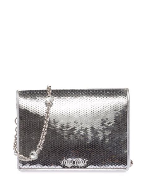 miu miu sequin clutch bag|Miu Miu Sequin Embellished Satin Clutch .